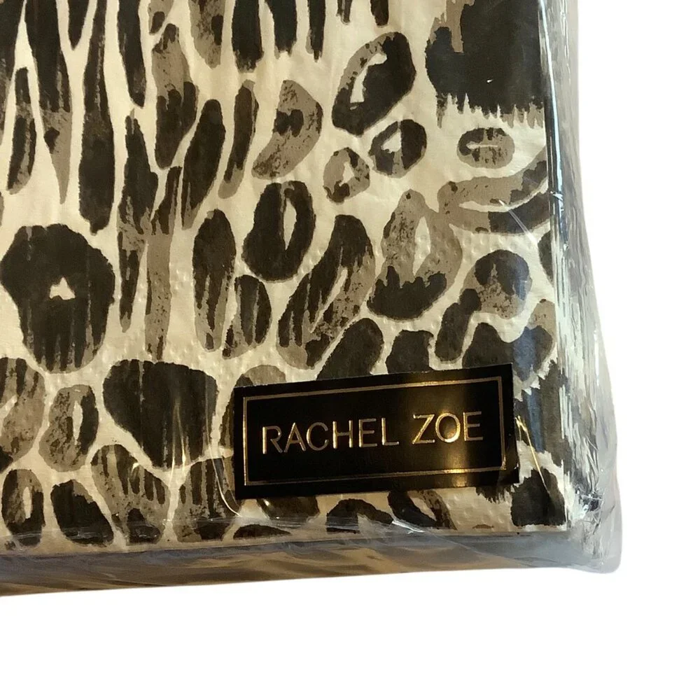 Rachel Zoe 32-Pack Disposable Guest Napkins Black & White Animal Print 8